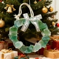 thumbnail image 1 of Hometravel Sea Glass Christmas Wreath, Coastal Style Holiday Decoration, Beach Theme Seasonal Display for Door, Wall, Festive Home Decor, 1 of 8