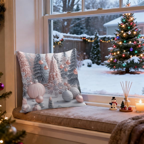 Hometravel Seasonal Pillow Cover Design, 45x45cm Christmas Theme Decor, Decorative Cushion Cover for Sofa and Home Celebration