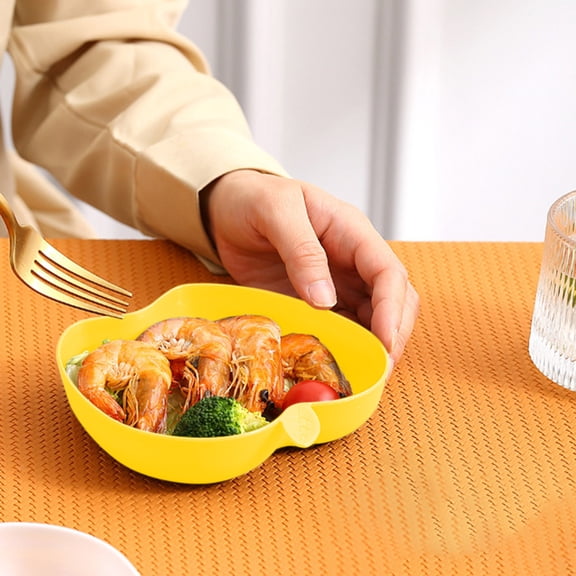 Hometravel Shape Plates Set for Small Portions, Dishwasher and Microwave Safe Plastic Plates, 3.35x3.15 Inch Food Grade Dishes for Kitchen or Camping
