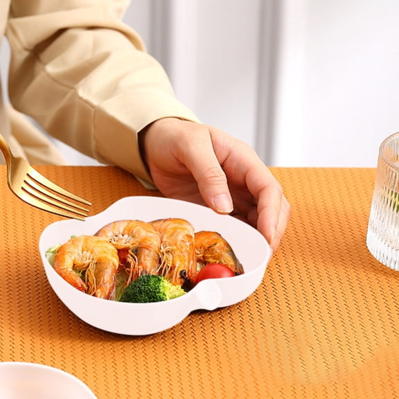 Hometravel Shape Plates Set for Small Portions, Dishwasher and Microwave Safe Plastic Plates, 3.35x3.15 Inch Food Grade Dishes for Kitchen or Camping