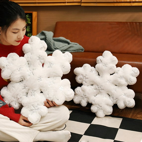 Hometravel Snowflake Christmas Pillows, Festive Sofa Cushion Decorations, Seasonal Textile Accents for Living Room, Home Comfort