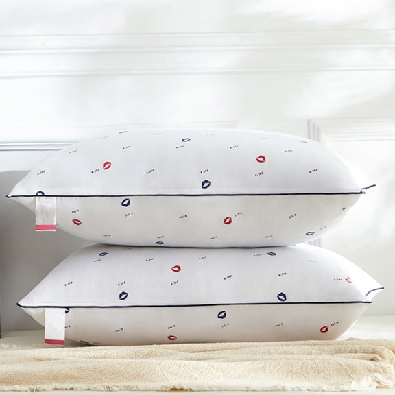 Hometravel Soft Hotel Quality Down Pillow, Supportive Bed Pillow for Back and Side Sleepers, 48x74cm Cotton Cover for Guest Room, Master Bedroom
