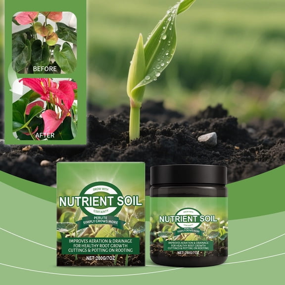 Hometravel Soil Activator for Potted Plants, Nutrient Supplement Formula for Daily Plant Maintenance, Enhances Growth for Various Indoor and Outdoor Greenery, Easy Use