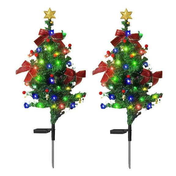 Hometravel Solar Christmas Decoration Light, LED Christmas Tree with Plug in Function, Outdoor Garden Lighting for Seasonal Landscape and Display