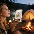 thumbnail image 1 of Hometravel Solar Powered USB Fan, Rechargeable Portable with LED Light, High Speed Compact Fan for Outdoor, Camping, Emergency, 1 of 6