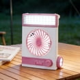 thumbnail image 1 of Hometravel Solar Powered USB Fan, Rechargeable Portable with LED Light, High Speed Compact Fan for Outdoor, Camping, Emergency, 1 of 6