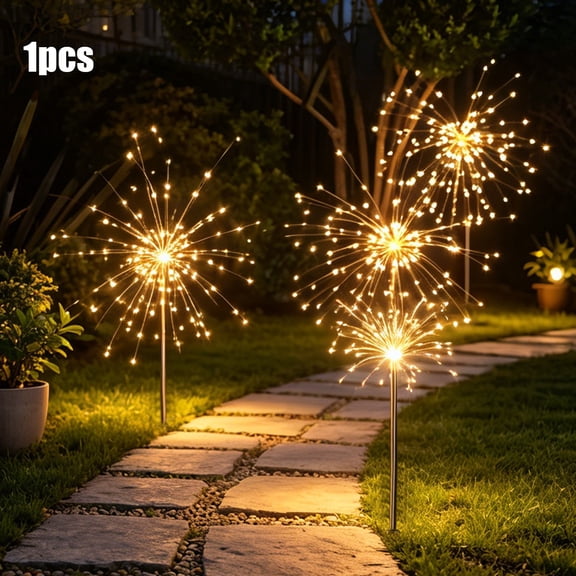 Hometravel Solar Waterproof Fiber Optics Garden Stake Light, Outdoor Lawn Lamp for Yard, Pathways, Spring Decor, 70cm Tall Solar Light
