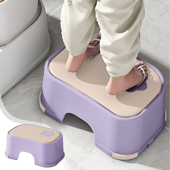 Hometravel Step Stool for Bathroom, Anti-Slip for Sink Access, Sturdy Plastic Stool for Washing Face, Brushing Teeth, Household Helper