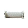 thumbnail image 1 of Hometravel Striped Bolster Pillow with Ruffled Edges, Soft Cylindrical Neck Roll for Bed, Sofa, Decorative Support Pillow for Sleeping, Relaxing, Lounge, Home Decor, 1 of 1