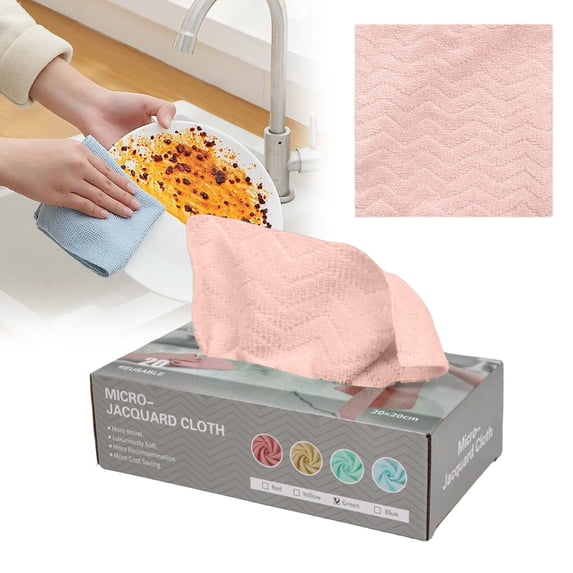 Hometravel Thickened Disposable Kitchen Cloth Set, Water Washable Dish Towels for Dry and Wet Purpose, 20-Piece Pull Out Pack for Kitchen Cleaning