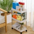 thumbnail image 1 of Hometravel Three-Tier Narrow Storage Cart, Multi-Layer Organizer Rack for Bathroom Corner, Freestanding Rolling Cabinet for Kitchen, Pantry, Laundry Room, Space Saving, 1 of 6