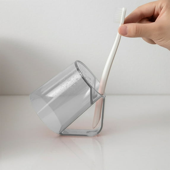 Hometravel Toothbrush Holder with Inverted Drain Cup, Couple Set Mouthwash and Drinking Cup, Household Bathroom Organizer for Vanity, Sink, Countertop Storage