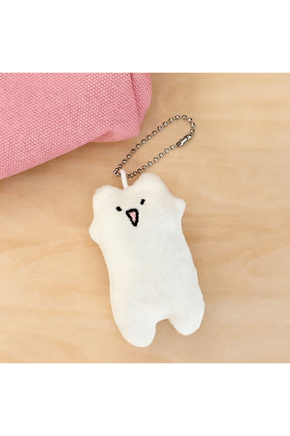 Tricky Doll Pendant Keychain, Cute Mischievous Cat Plush Toy Keyring, Soft Stuffed Animal Charms for Backpack Bag Purse