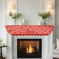 thumbnail image 1 of Hometravel Valentines Day Lace Mantle Cover, Heart Rose Table Runner, Romantic Fireplace Decor for Holiday, Home, Celebration, 1 of 6