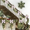thumbnail image 1 of Hometravel Velvet Christmas Bow, Lace Trim Fabric Ribbon Tree Decoration, Elegant Holiday Accent for Festive Display and Arrangements, 1 of 6