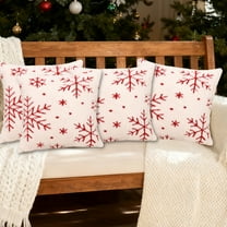 Hometravel Velvet Snowflake Christmas Pillow, Nordic Soft Plush Holiday Throw Cushion, Festive Snow Pattern Decor for Living Room Sofa, Bedroom, Home Decoration