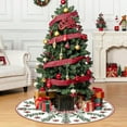 thumbnail image 1 of Hometravel Washable Christmas Tree Skirt, High-Definition Printed Tree Mat, Durable Fabric Bottom Cover for Holiday Decor and Seasonal Celebration, 1 of 6
