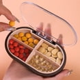 thumbnail image 1 of Hometravel Weekly Pill Case, 4 Compartment Travel Organizer Box, Moisture Proof Mini Container for Daily Medication Pills, 1 of 7