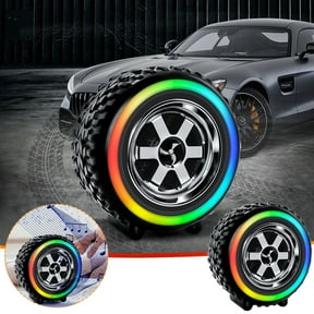 Hometravel Wheel Style Bluetooth Speaker, Colorful LED Light Desktop Audio System, Portable TWS Stereo with TF Card Playback, Gift Audio Device