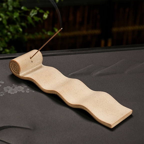 Hometravel Zen Ceramic Incense Burner, Tile Style Incense Holder, Stick Incense Tray, Home Fragrance Decor