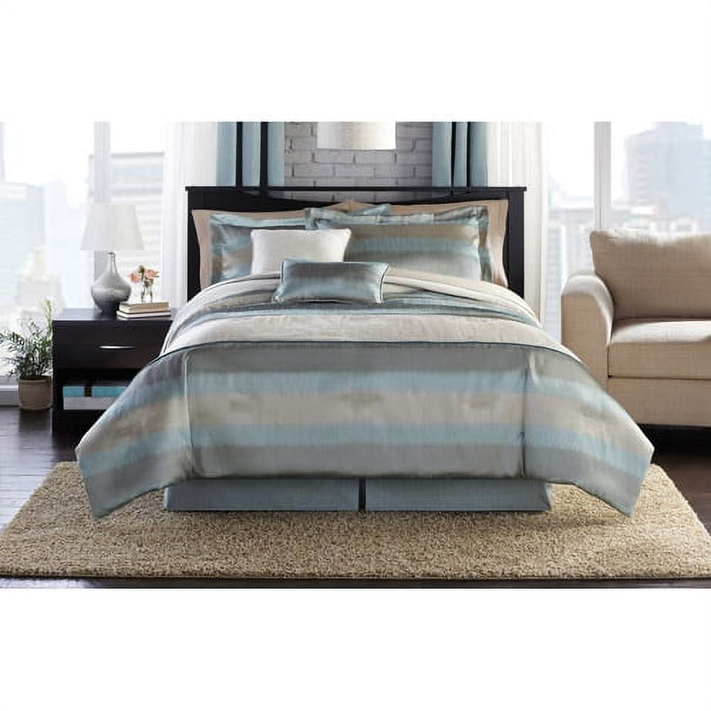 Hometrends Aqua Mist Bedding Comforter Set, Full - Walmart.com
