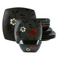 thumbnail image 1 of Hometrends Evening Blossom 12 Piece Square Stoneware Dinnerware Set in Black, 1 of 4