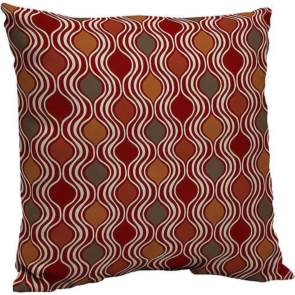Hometrends Pattern Deep Seat Back Cushion, Red Ogee