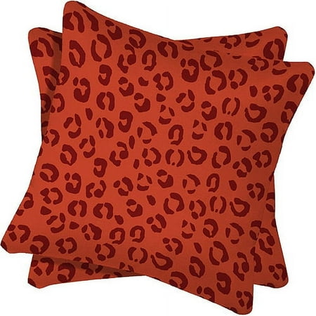 Hometrends Red Cheetah Decorative Pillows, 2pk