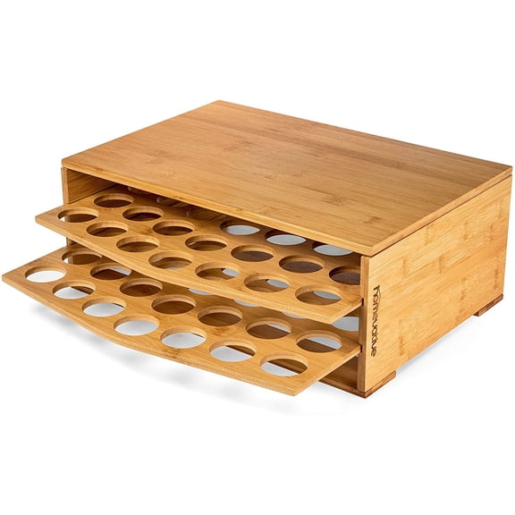 Homevative Coffee Stand for Vertuo w/Sliding Capsule Drawers, Natural Bamboo (Natural)