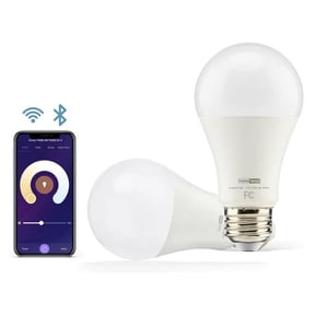 Homevenus Smart Light Bulbs, Dimmable Tunable Cool to Warm White LED Edison Bulb A19 E26 9W (100W) Bluetooth 2.4GHz Wi-Fi(Only) APP Control, Works with Alexa/Google Assistant, 2 Pack