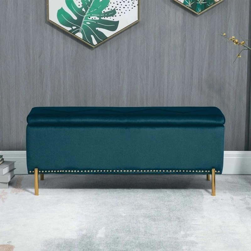 Homevibes Storage Apex Ottoman with Hidden Compartment Rectangular 2 ...