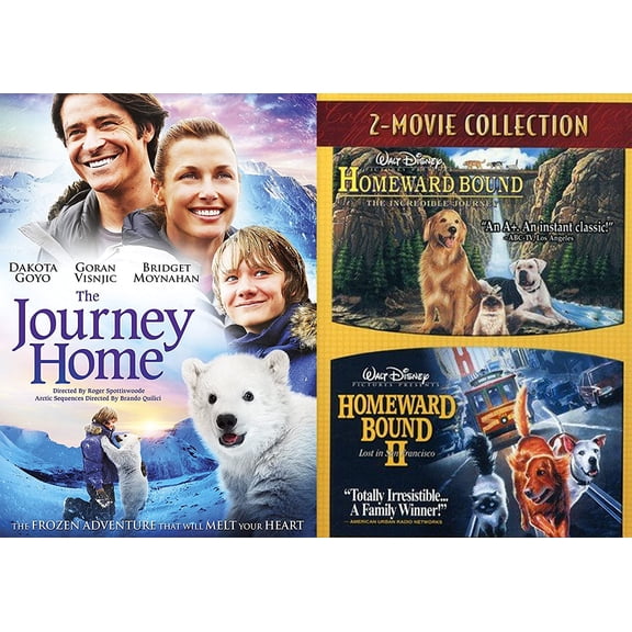 Homeward Bound 1 & 2 Disney Lost In San Francisco + Journey Home Family DVD Movie Bundle