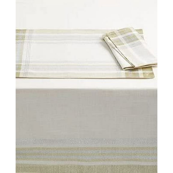 Homewear Table Linens, 70" Metallic Shimmer Plaid Square Tablecloth