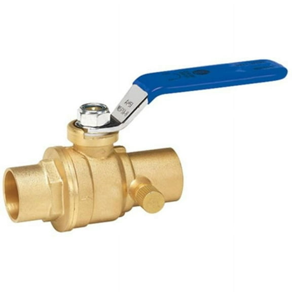 Homewerks 119-4-12-12 0.5 in. Forged Brass Threaded Stop & Waste Valve