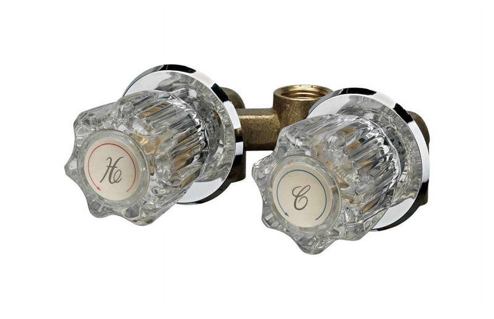Elegant Dual-Knob Polished Chrome Shower Faucet