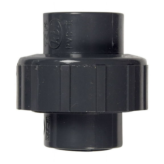 Homewerks 512-14-12-12B 0.5 in. PVC Solvent Weld Slip Union - Gray