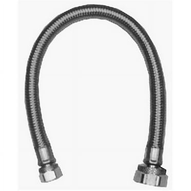 Homewerks 7223-16-38-2 Faucet Supply Line 3/8" Compression T X 1/2" D FIP 16" Braided Stainless Steel