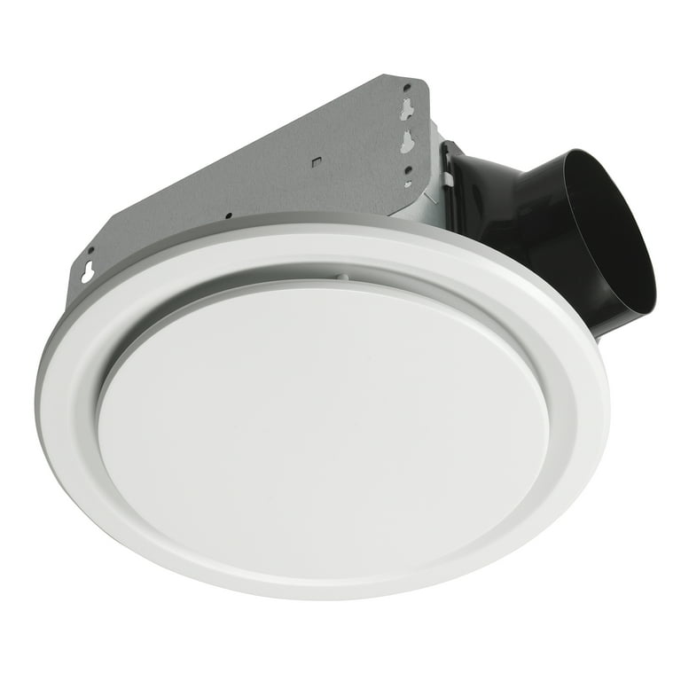 Quiet 80 CFM Bathroom Ceiling Fan-in-a-Can with Round White Recessed Light Quiet 80 CFM Bathroom Ceiling Fan-in-a-Can with Round White Recessed Light