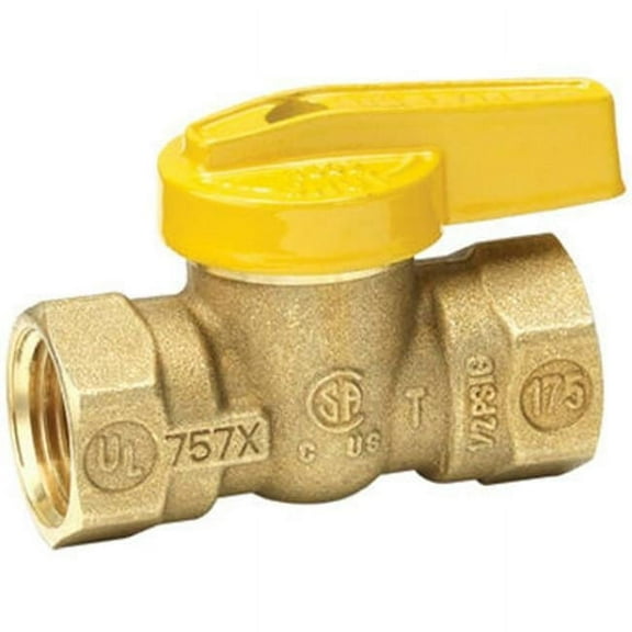 Homewerks VGV1LHB3BB 0.50 in. Forged Brass Gas Ball Valve