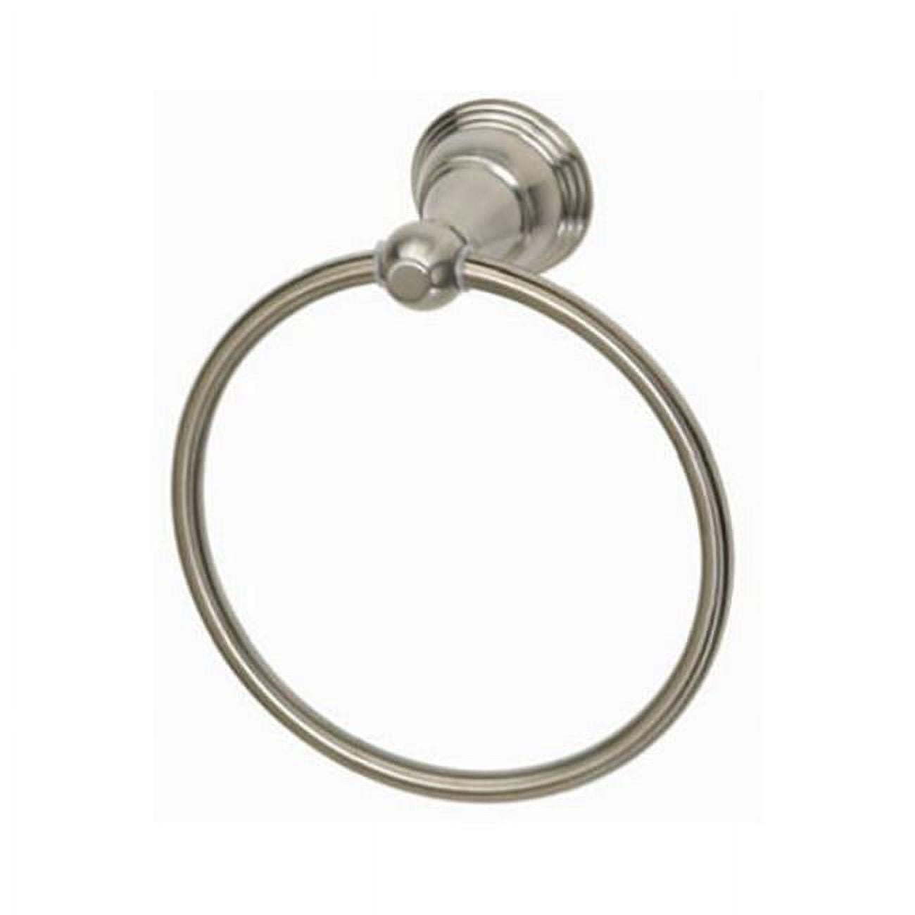 Matte Black Vintage Towel Ring with Brass Base