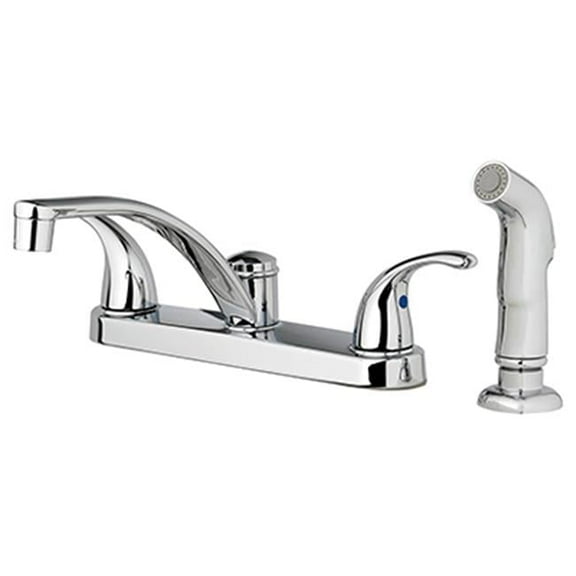 Homewerks Worldwide 242106 HomePointe Kitchen Faucet with 2 Decorative Lever Handle - Chrome