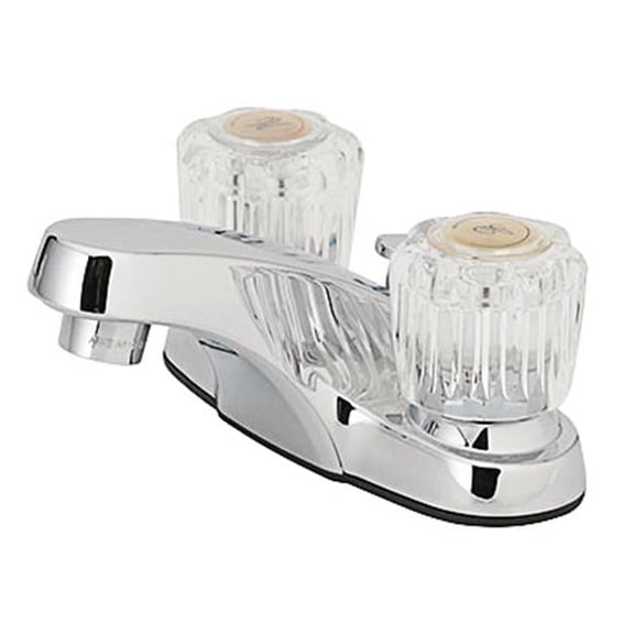 Homewerks Worldwide 242436 HomePointe Lavatory Faucet with 2 Acrylic Handle - Basic Chrome
