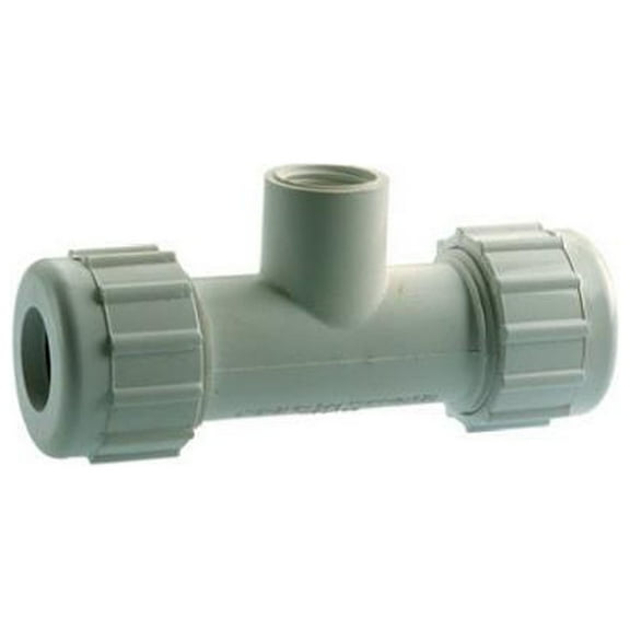 Homewerks Worldwide 511-48-12-12-12B PVC Compression Pipe Tee, 1/2 In. - Quantity 4