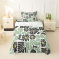 thumbnail image 1 of Homewish Bohemian Abstract Pattern Twin Sheets,Green Gray Daisy Flowers Bedding,3-Piece,1 Fitted Sheet and 1 Pillowcase, 1 of 6