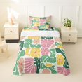 thumbnail image 1 of Homewish Bohemian Daisy Flower Twin Sheets,Abstract Artwork Bedding,Pink Yellow,3-Piece,1 Fitted Sheet and 1 Pillowcase, 1 of 6