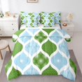 thumbnail image 1 of Homewish Bohemian Swirl Lines 7-Piece Twin Bedding,Modern Geometric Bedding Comforter Set,Blue Green,Reversible, 1 of 8