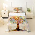thumbnail image 1 of Homewish Colorful Gradient Life Tree Twin Sheets,Dreamy Bohemian Bedding,3pcs,1 Fitted Sheet and 1 Pillowcase, 1 of 6