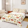 thumbnail image 1 of Homewish Cream Boho Mushrooms Queen Sheets,Butterfly Plant Queen Sheet Sets,4 Pieces,1 Flat Sheet, 1 Fitted Sheet and 2 Pillowcases, 1 of 6