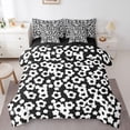 thumbnail image 1 of Homewish Dreamy Floral 7pcs Queen Bedding,White Black Flowers Bedding Comforter Set Queen,Black Reversible, 1 of 8
