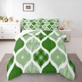 thumbnail image 1 of Homewish Green Boho Stripes Queen Comforter Set,Modern Geometric Comforter Sets Queen,Reversible,3 Pieces,1 Comforter and 2 Pillowcases, 1 of 7